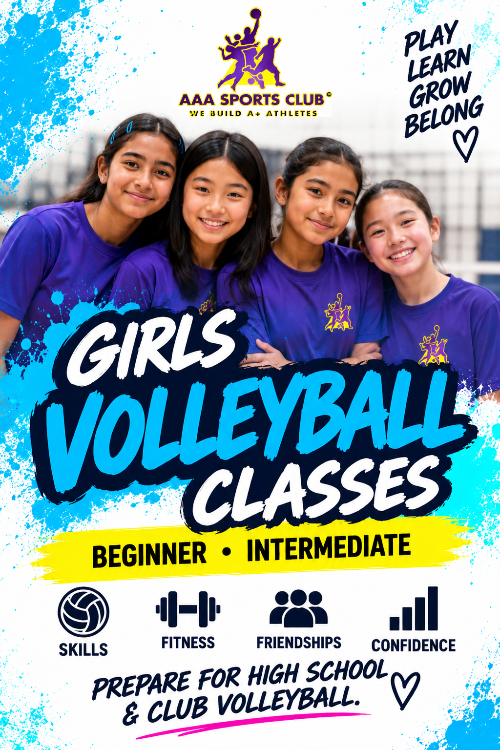 1. Girls Volleyball Classes – Irvine – Option 1 – Mon/Wed